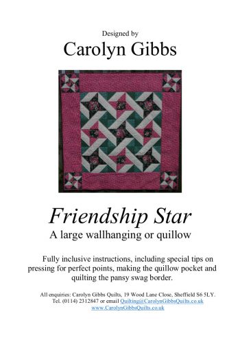 Title page for Friendship Star quilt