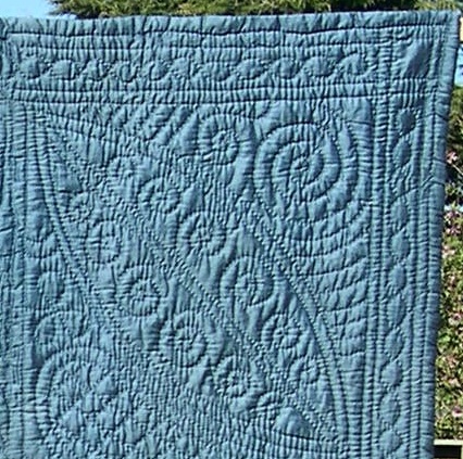 Blue wholecloth quilt