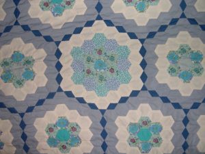 Blue hexagons and diamonds