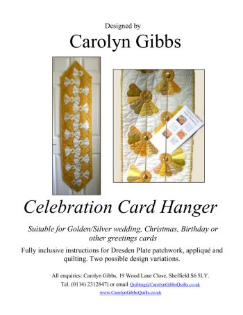 Title page for Celebration Card Hanger pattern by Carolyn Gibbs