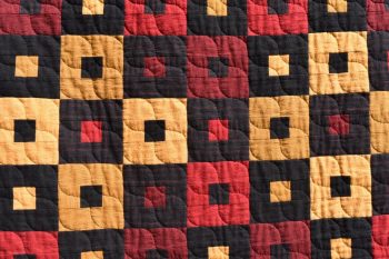 Red, yellow & black patchwork design