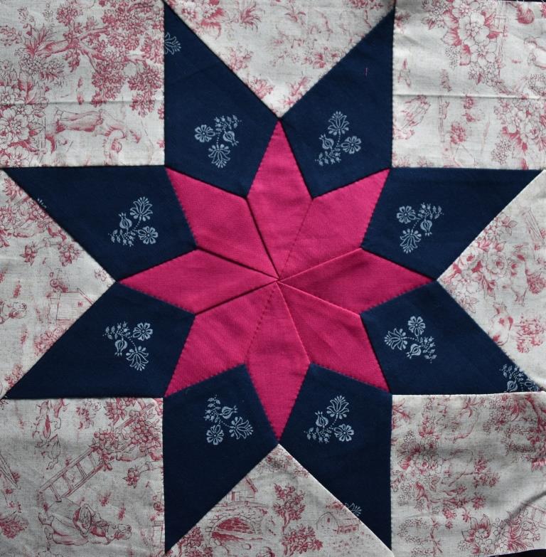 Blue and Pink patchwork star