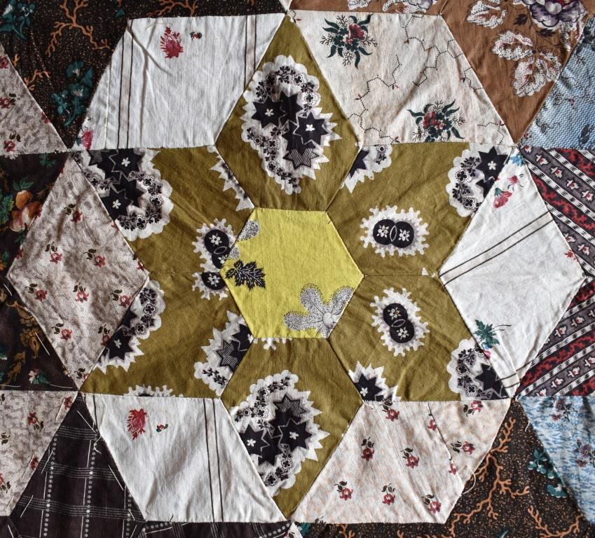 Khaki coloured patchwork star