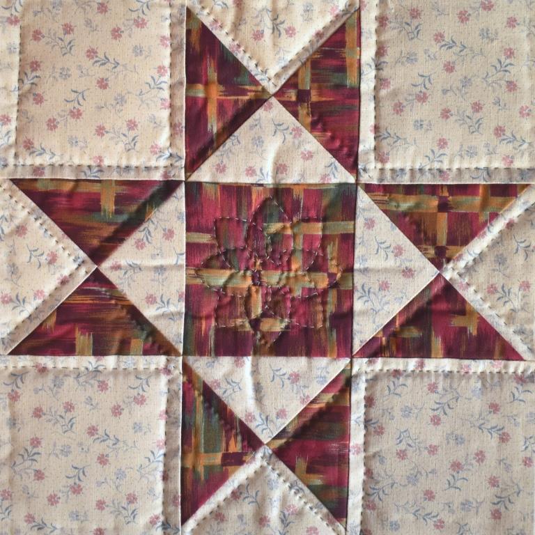 Pink and cream patchwork star