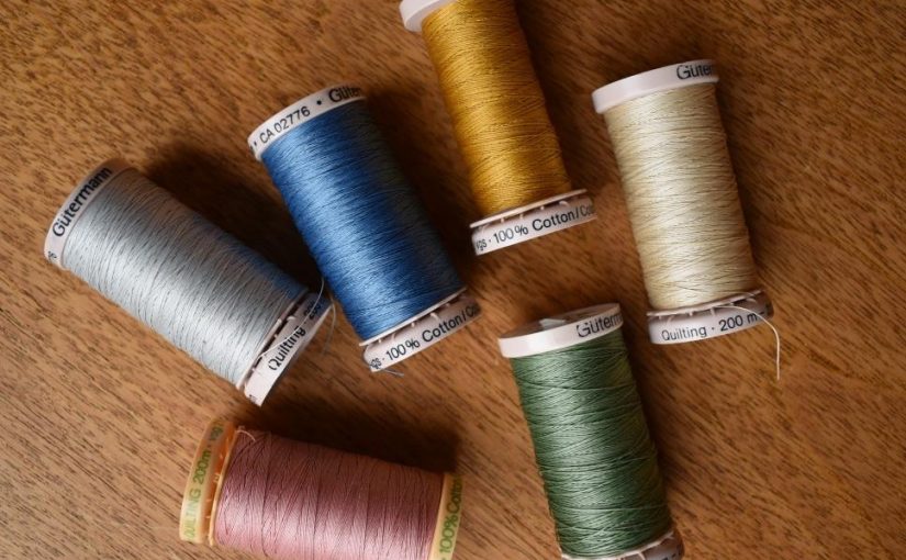 Various colours of Gutermann quilting thread