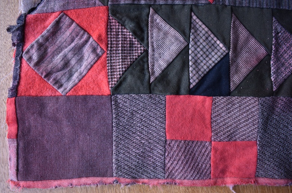 Edge of patchwork quilt