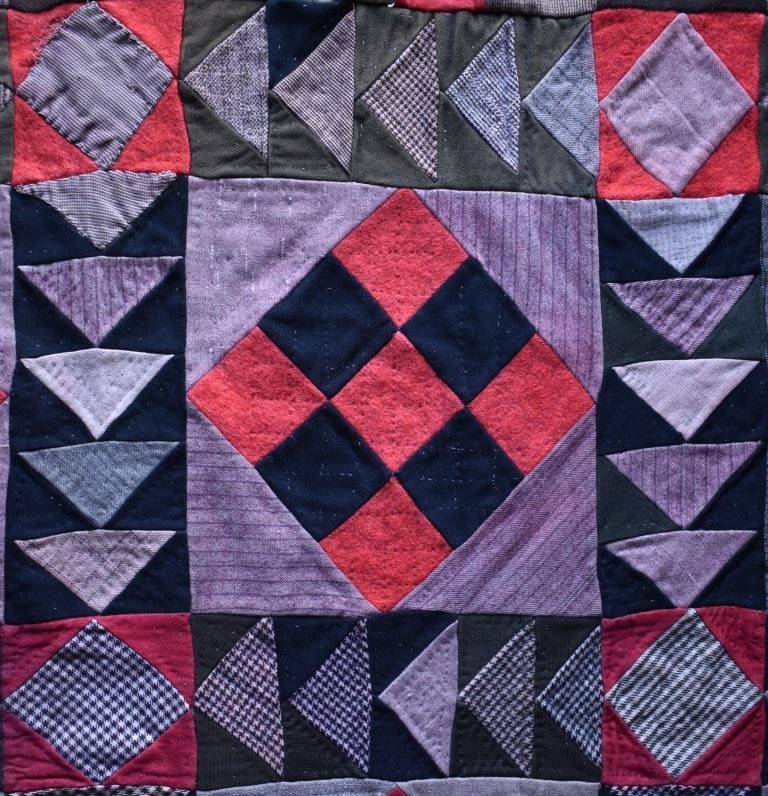 Red & Black woollen patchwork : Carolyn Gibbs Quilts