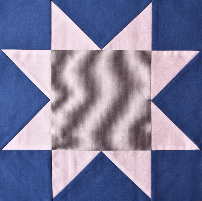 Blue & white patchwork star